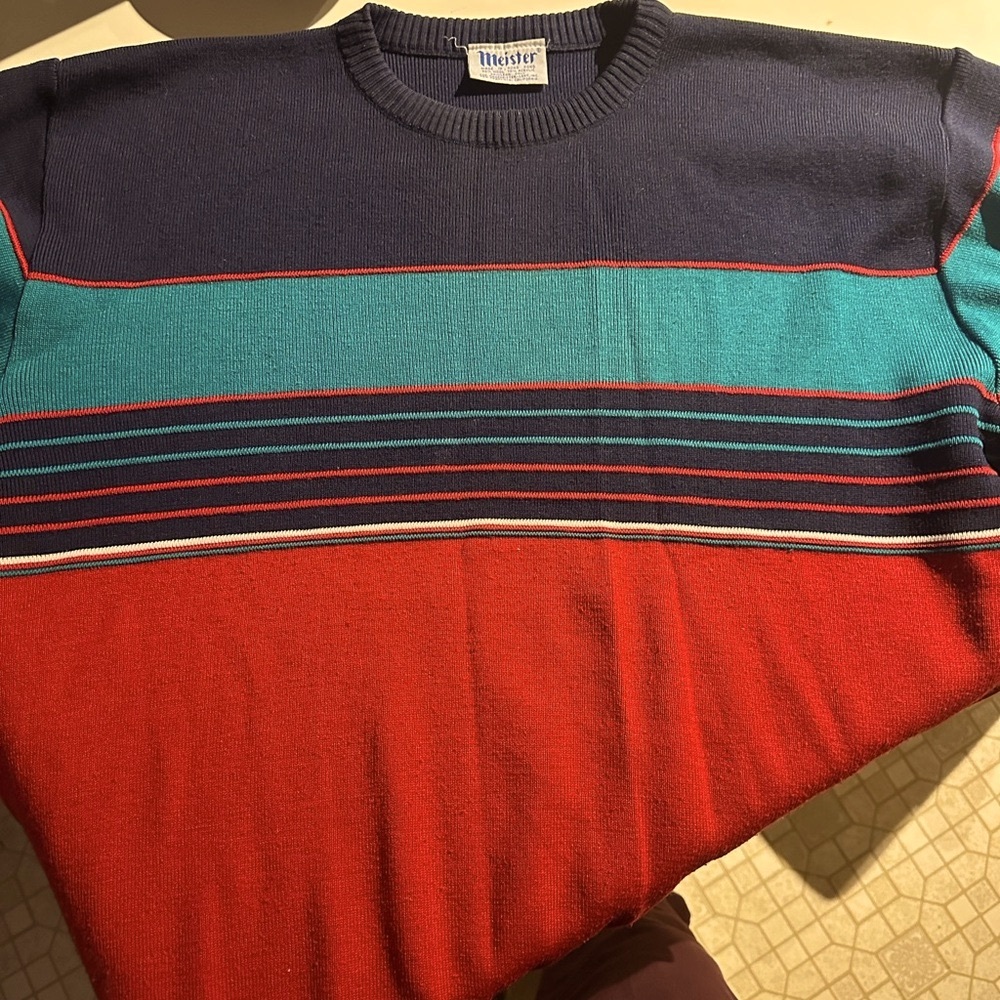 Men's Crewneck Meister - Red and Blue